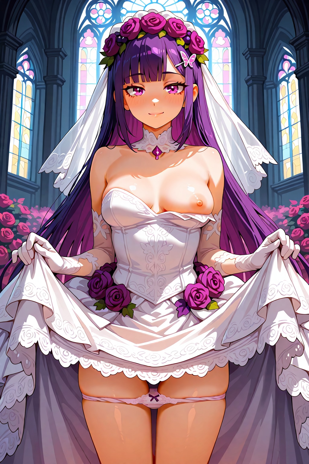 ちちぷい画像生成　ジューンブライド