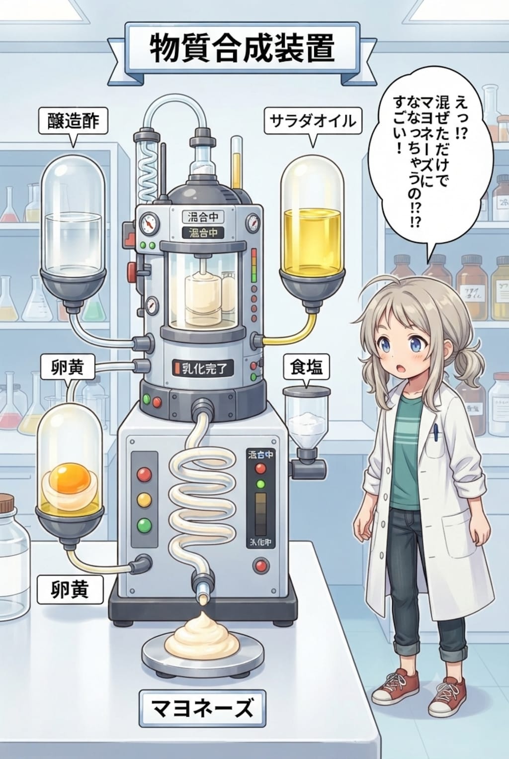 マヨネーズやラッシーを合成