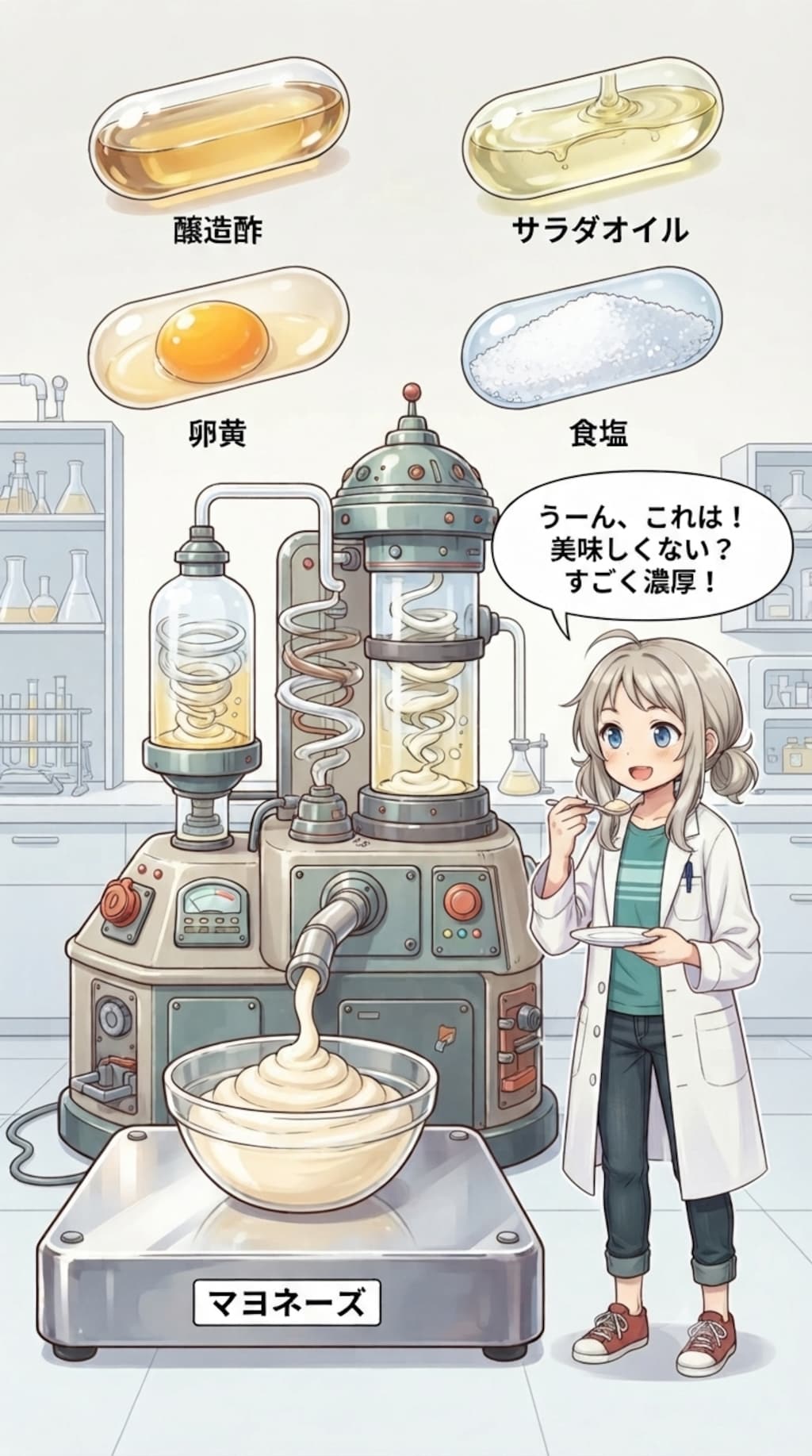 マヨネーズやラッシーを合成