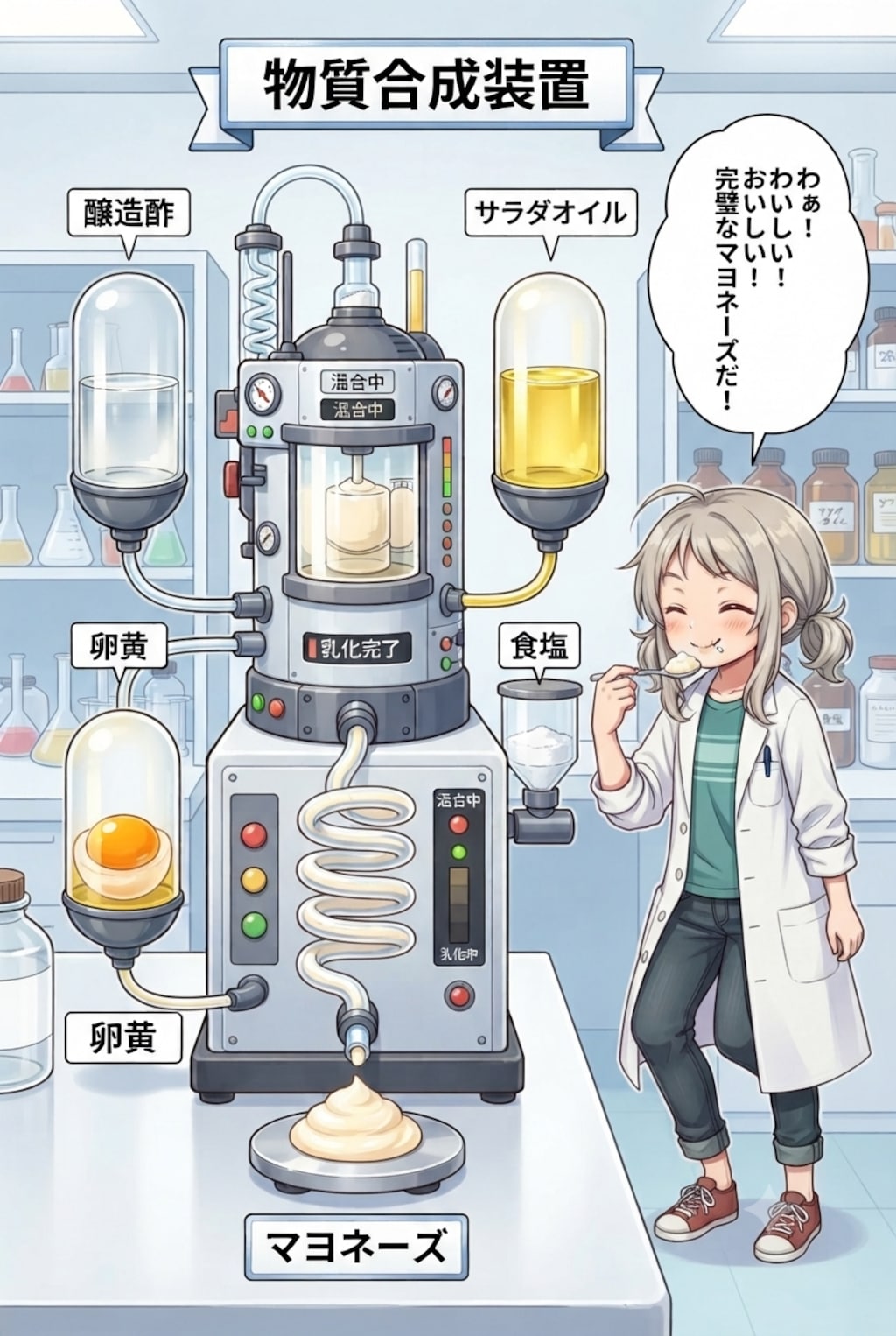 マヨネーズやラッシーを合成