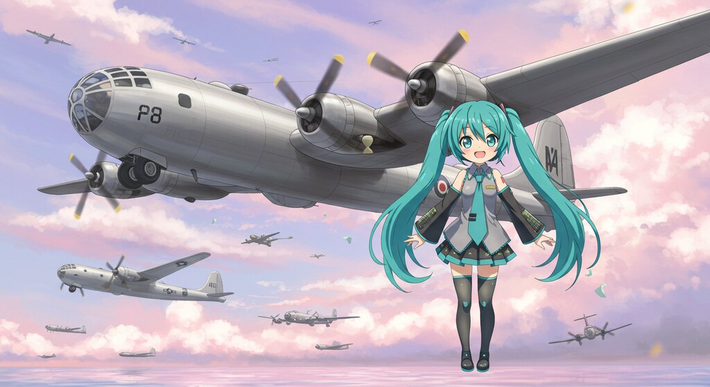 初音ミクとB-29