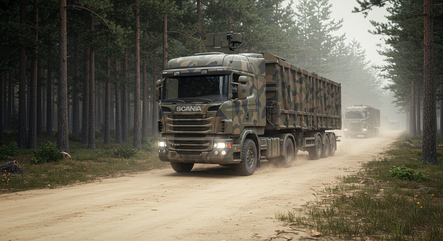 スカニアトラック軍用ダンプ