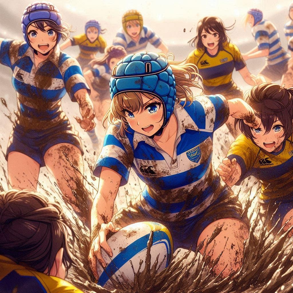 🏉泥まみれの女子ラグビー 128