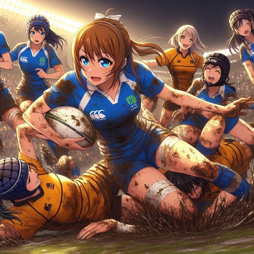 🏉泥まみれの女子ラグビー 128