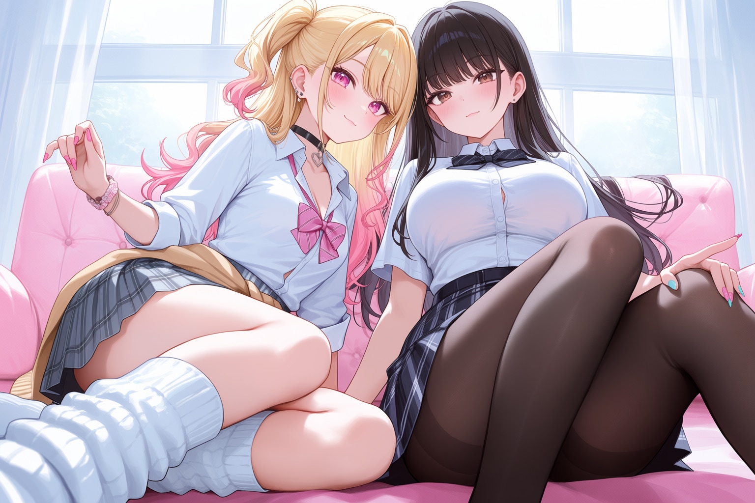 真逆な二人 | の人気AIイラスト・グラビア