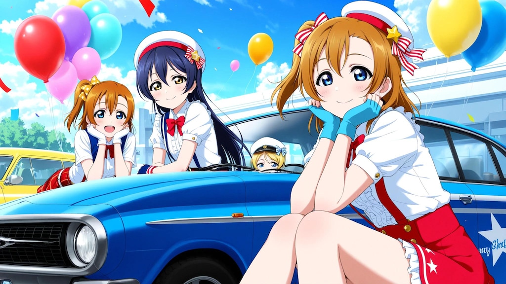 ラブライブキャラと車