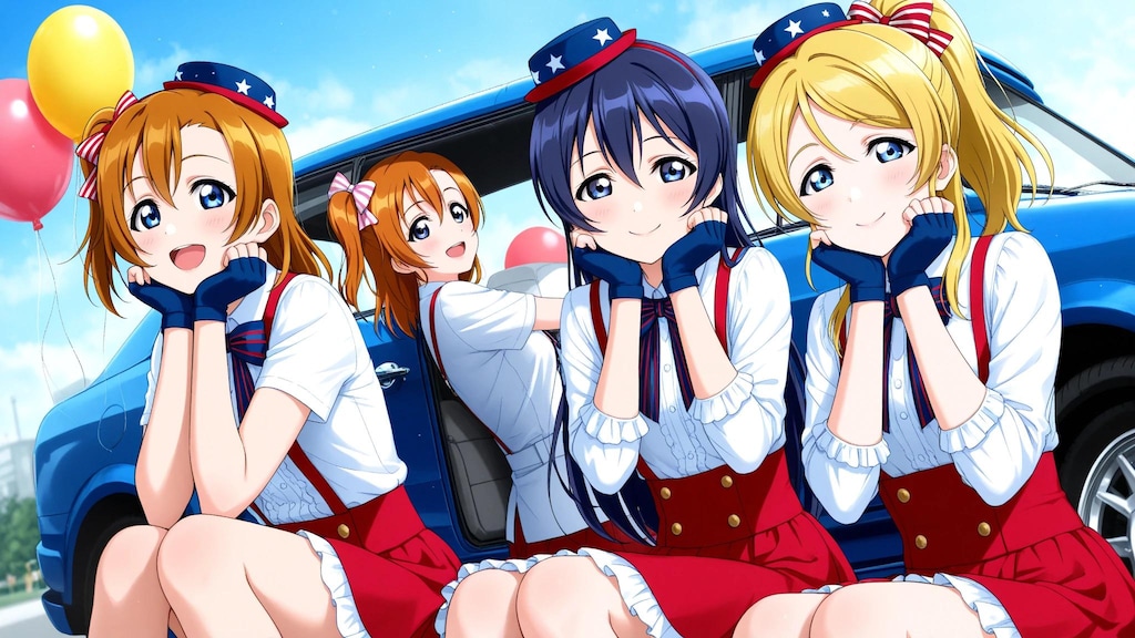 ラブライブキャラと車