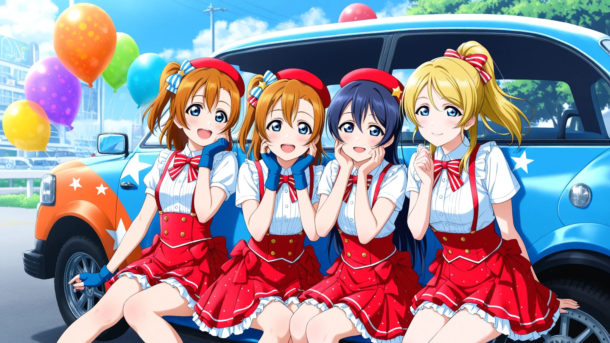 ラブライブキャラと車 | の人気AIイラスト・グラビア