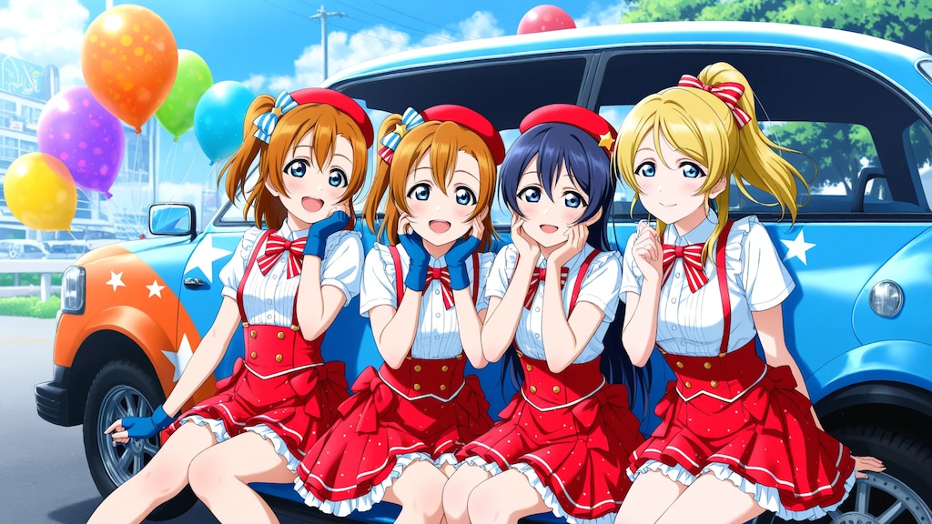 ラブライブキャラと車