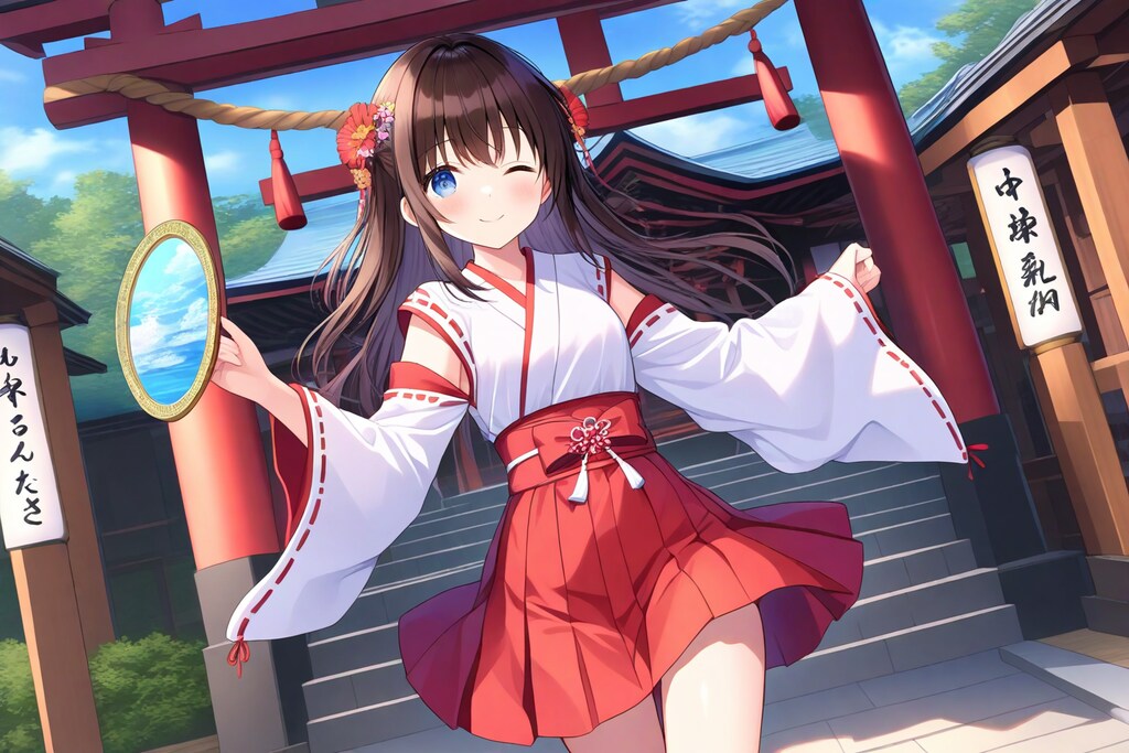 不思議な鏡を持った巫女２