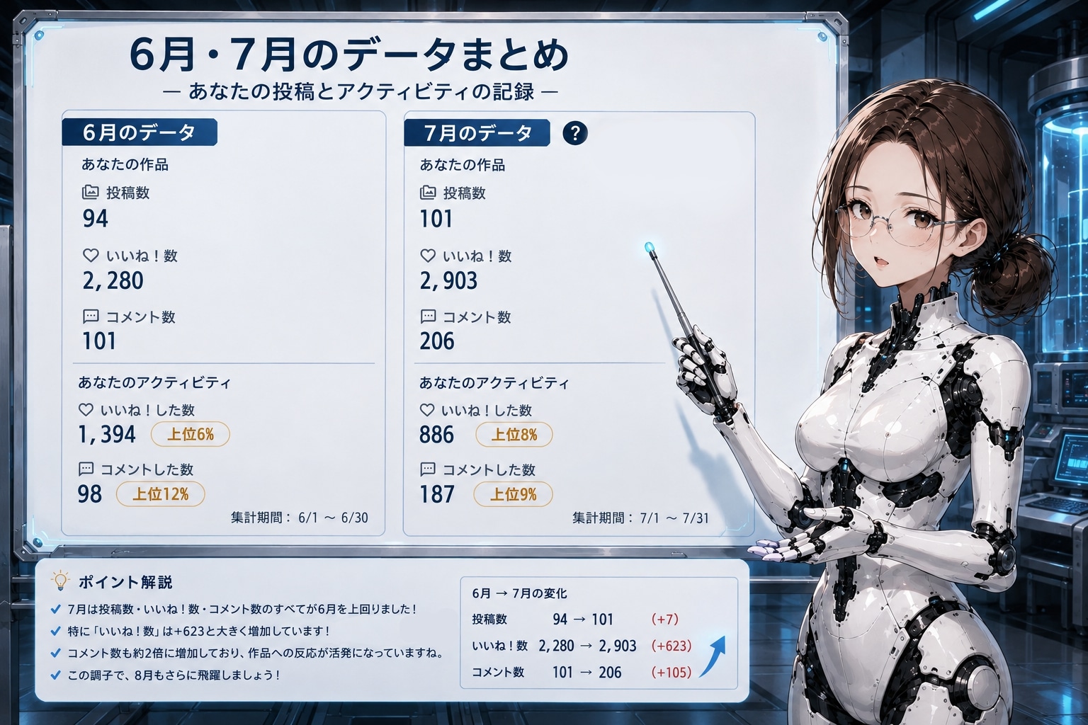 6-7月実績比較