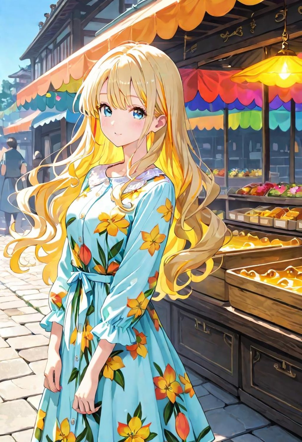 市場へお買い物