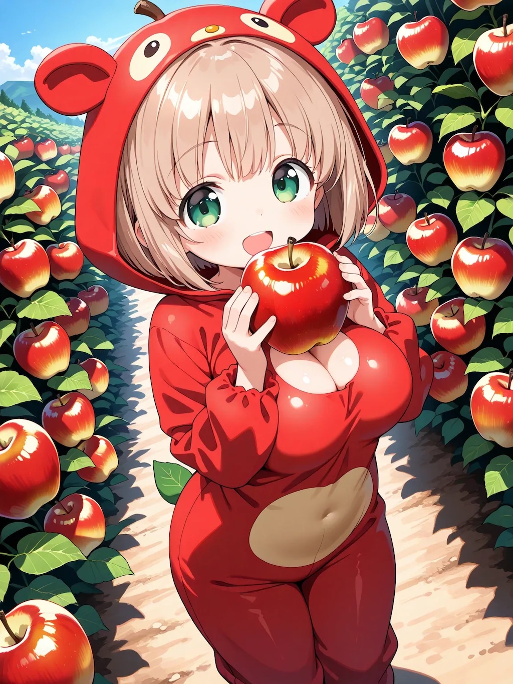 りんごぐみのこはるちゃんがりんご園？でりんごになった！！