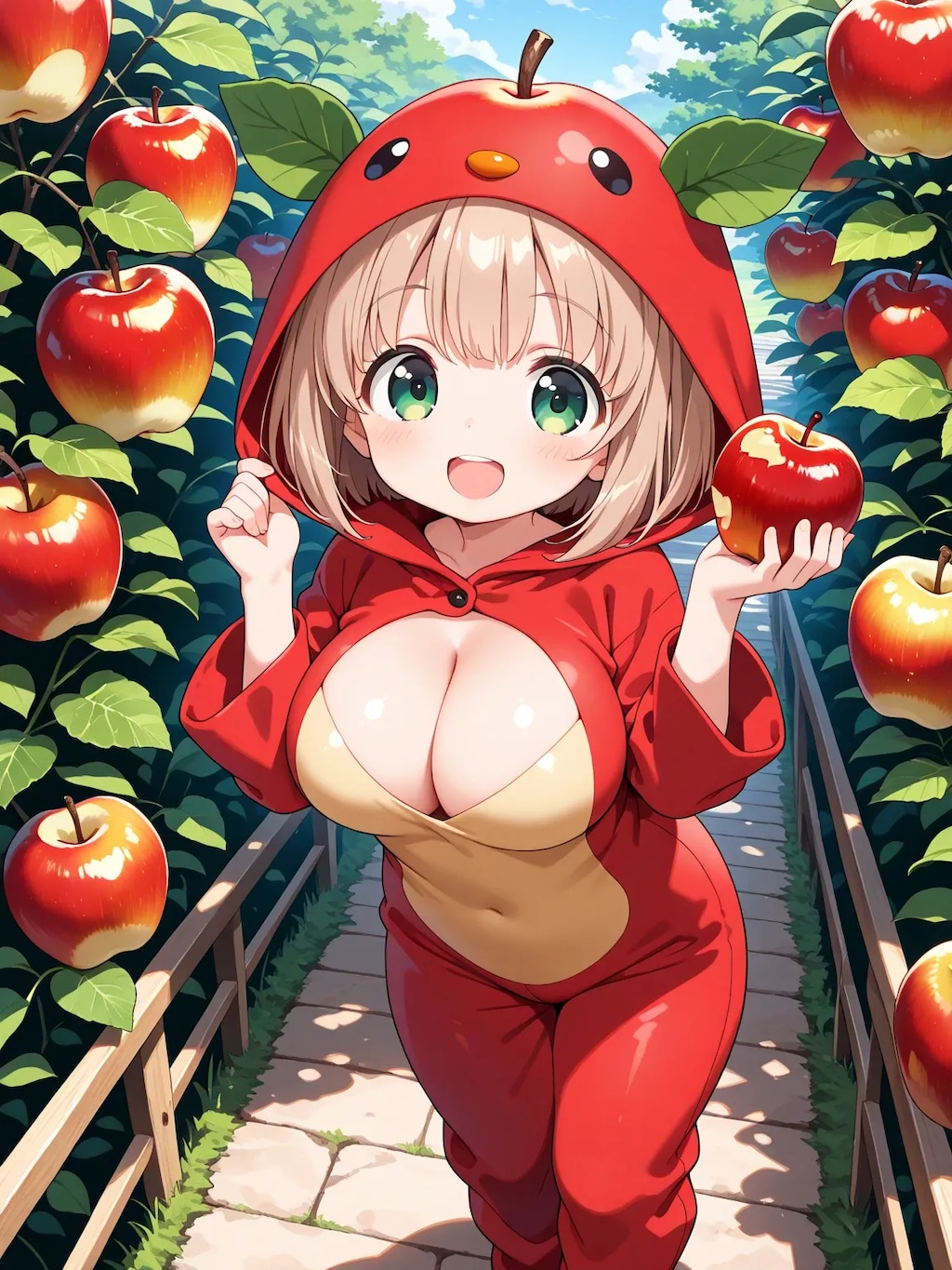 りんごぐみのこはるちゃんがりんご園？でりんごになった！！