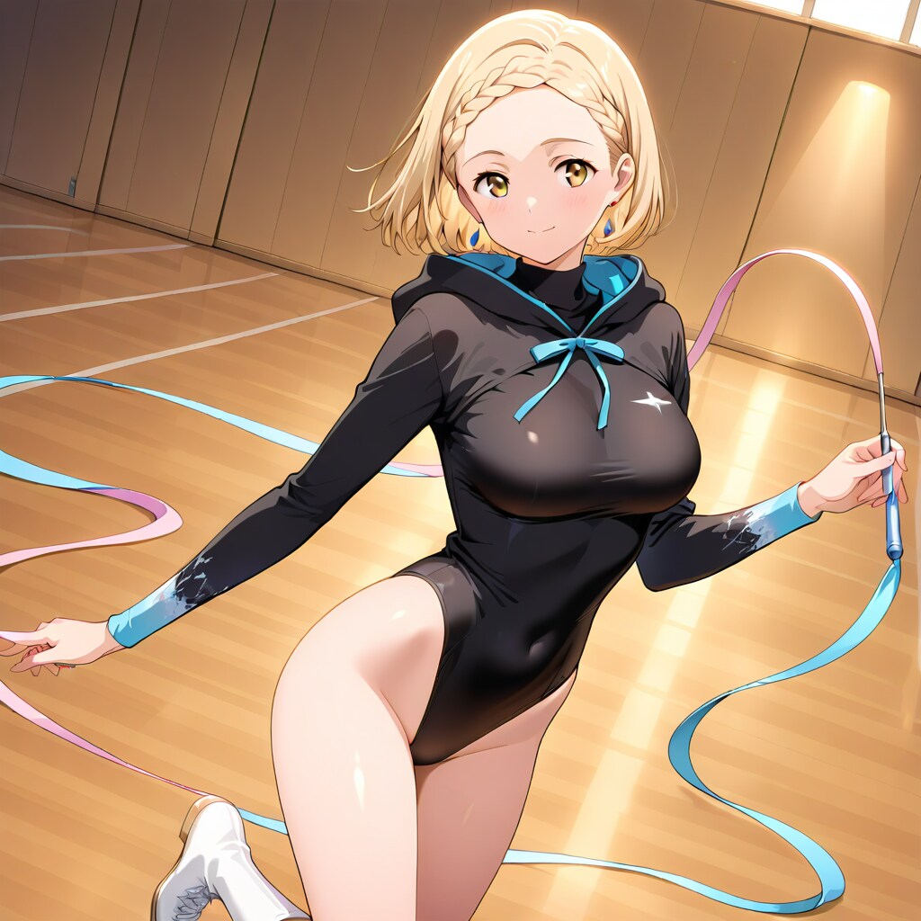 金髪ショート新体操美少女