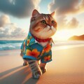 海の日の猫 2枚目