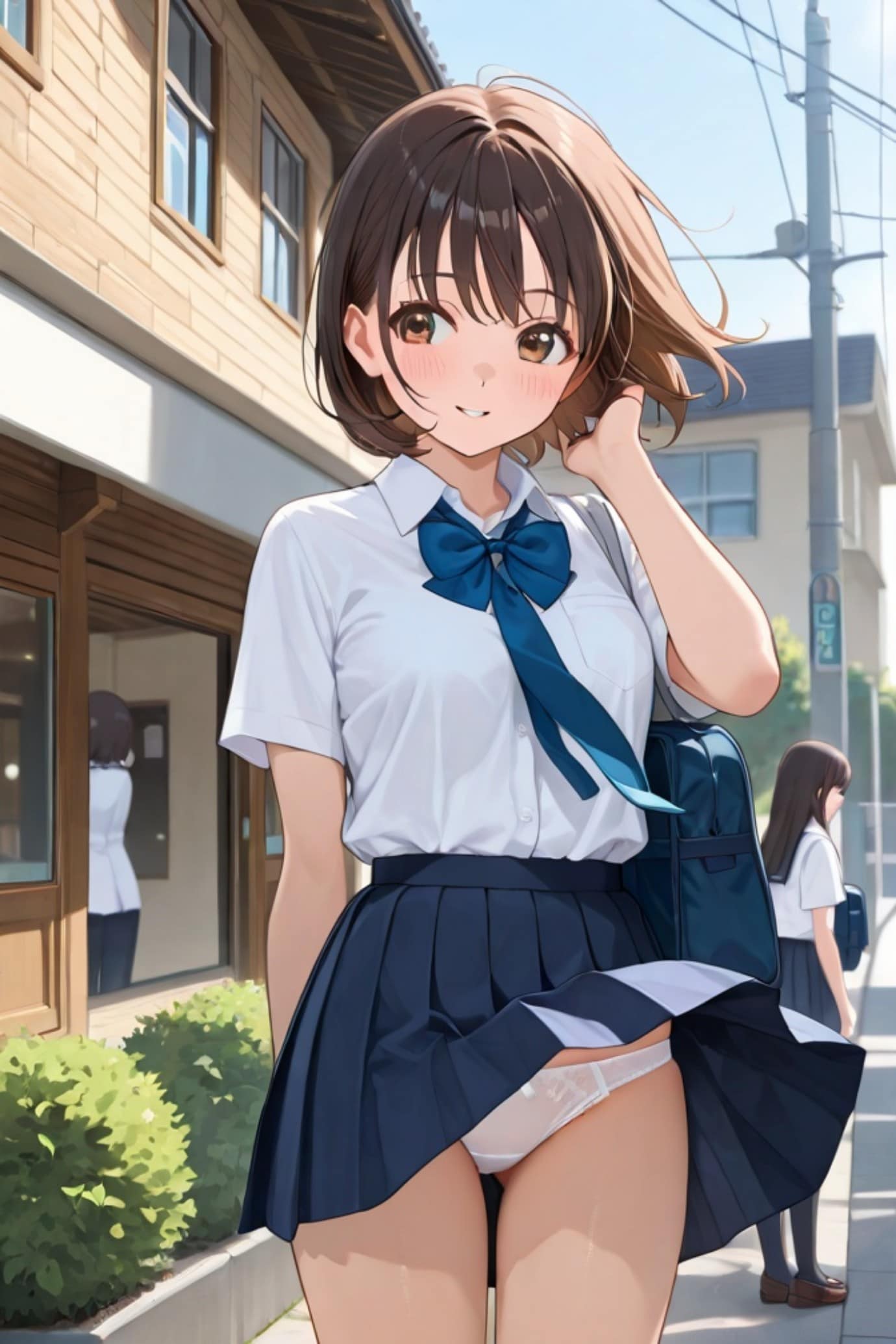 パンチラする茶髪ちゃん