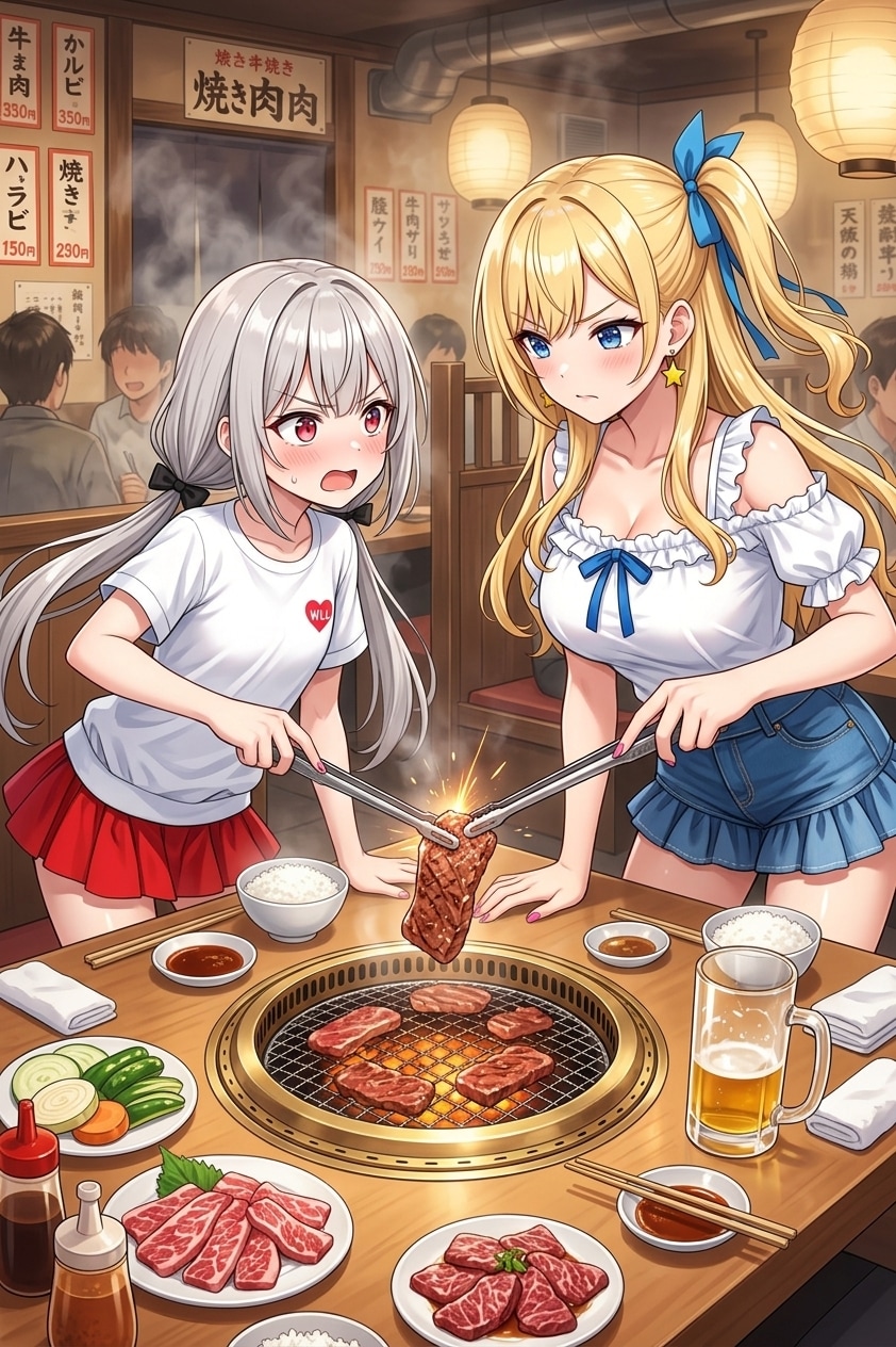 天原家シスターズウォーズ　焼肉争奪戦編 | の人気AIイラスト・グラビア
