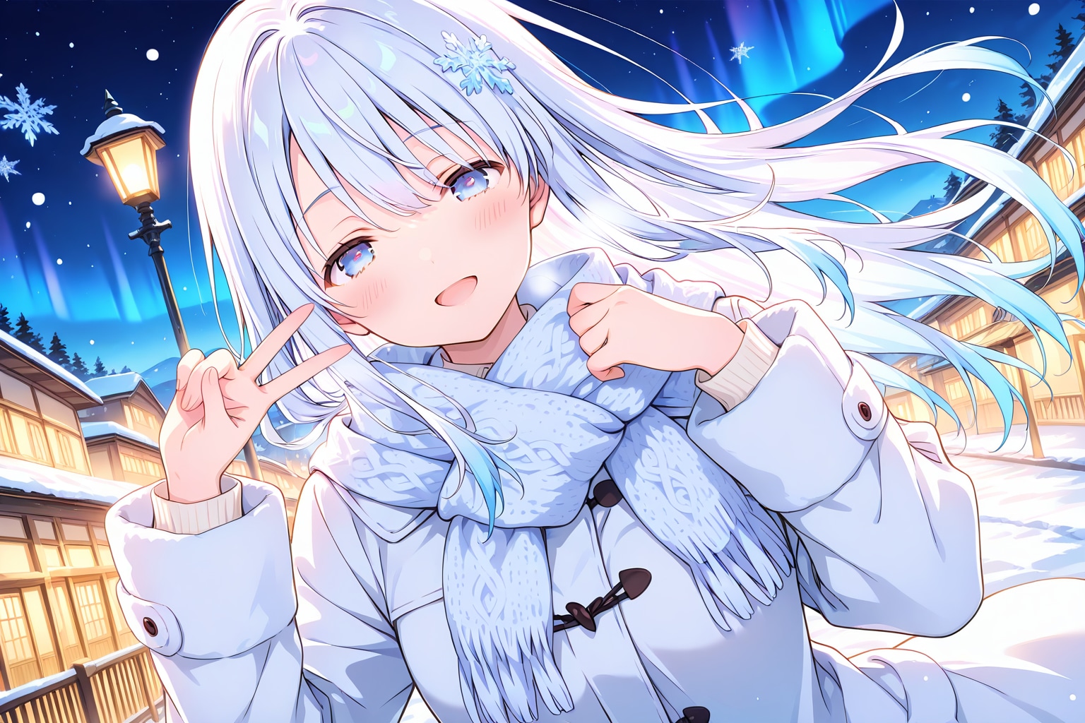 冬の夜のおさんぽ | の人気AIイラスト・グラビア