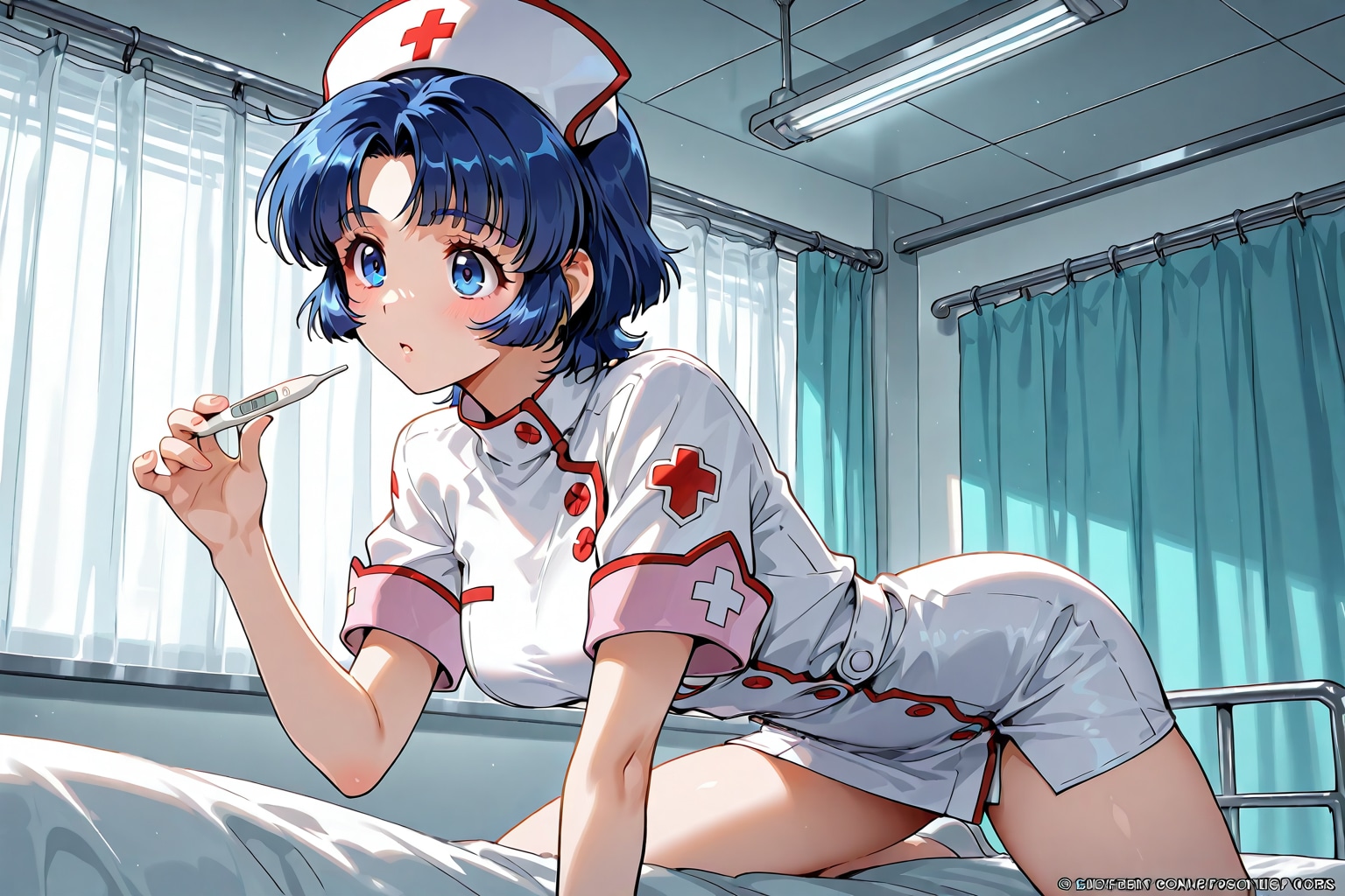 体温計を持って迫るクスハ・ミズハ | の人気AIイラスト・グラビア