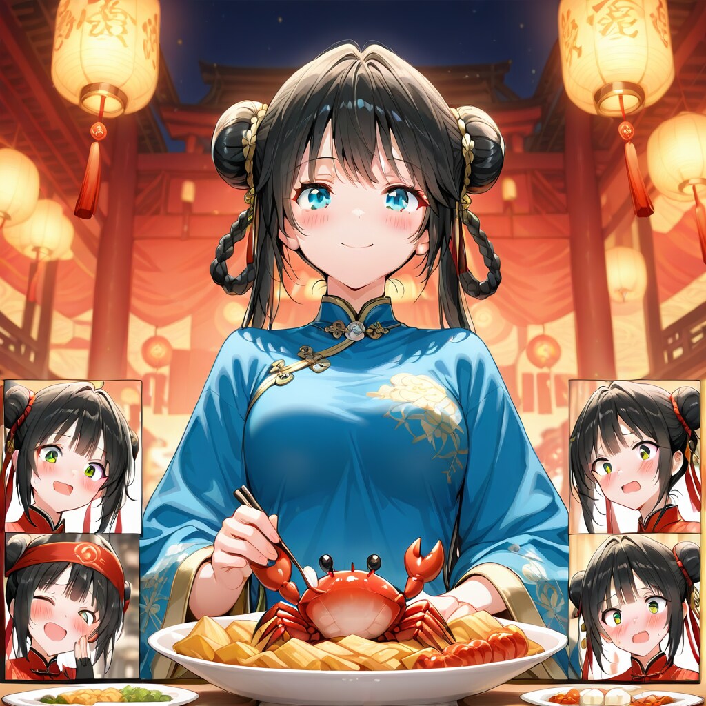 チャイナガールと🦀料理