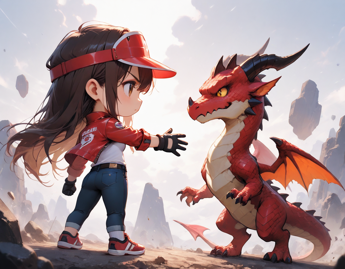 ちび美雪vsレッドドラゴン（数の暴力） | の人気AIイラスト・グラビア