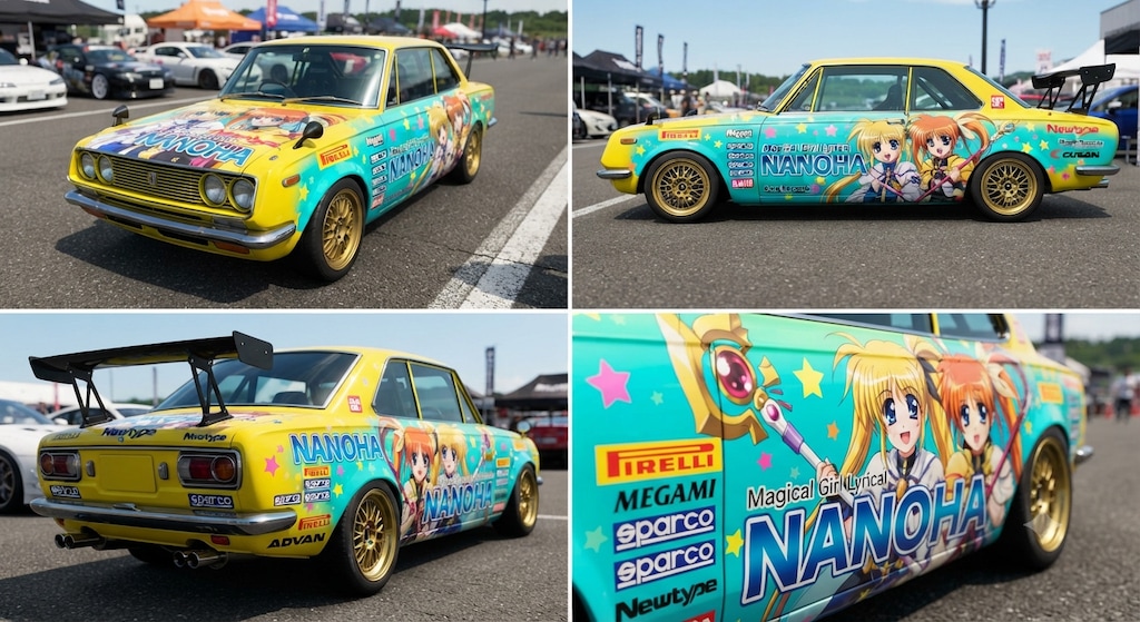 魔法少女リリカルなのは痛車トヨタ1600GT