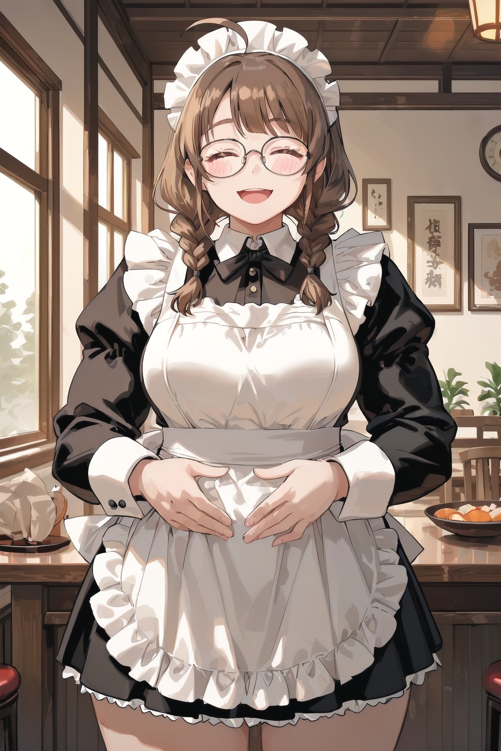 眼鏡三つ編み姉妹弟、揃い踏み