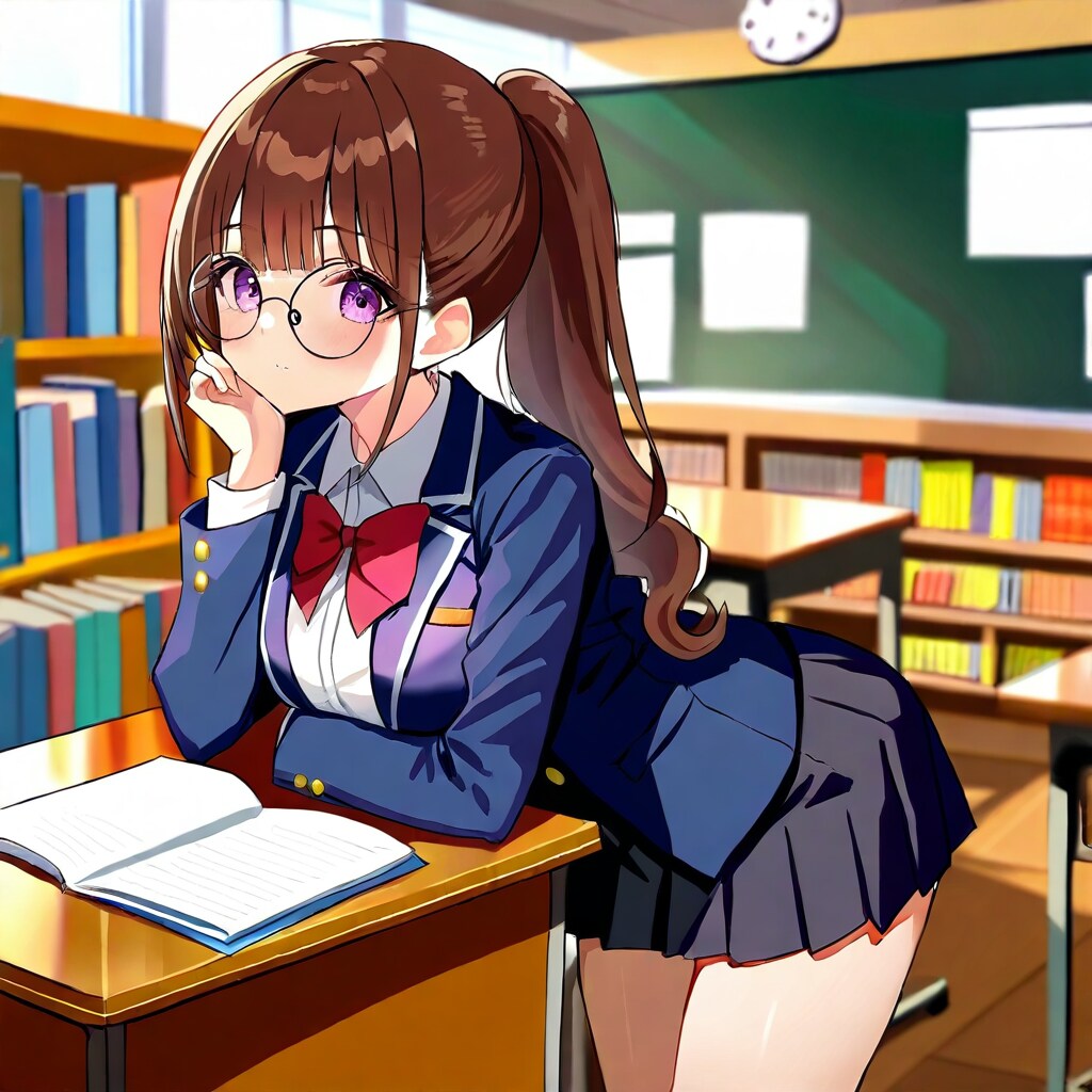 メガネっ子　プリズムブレザー女子
