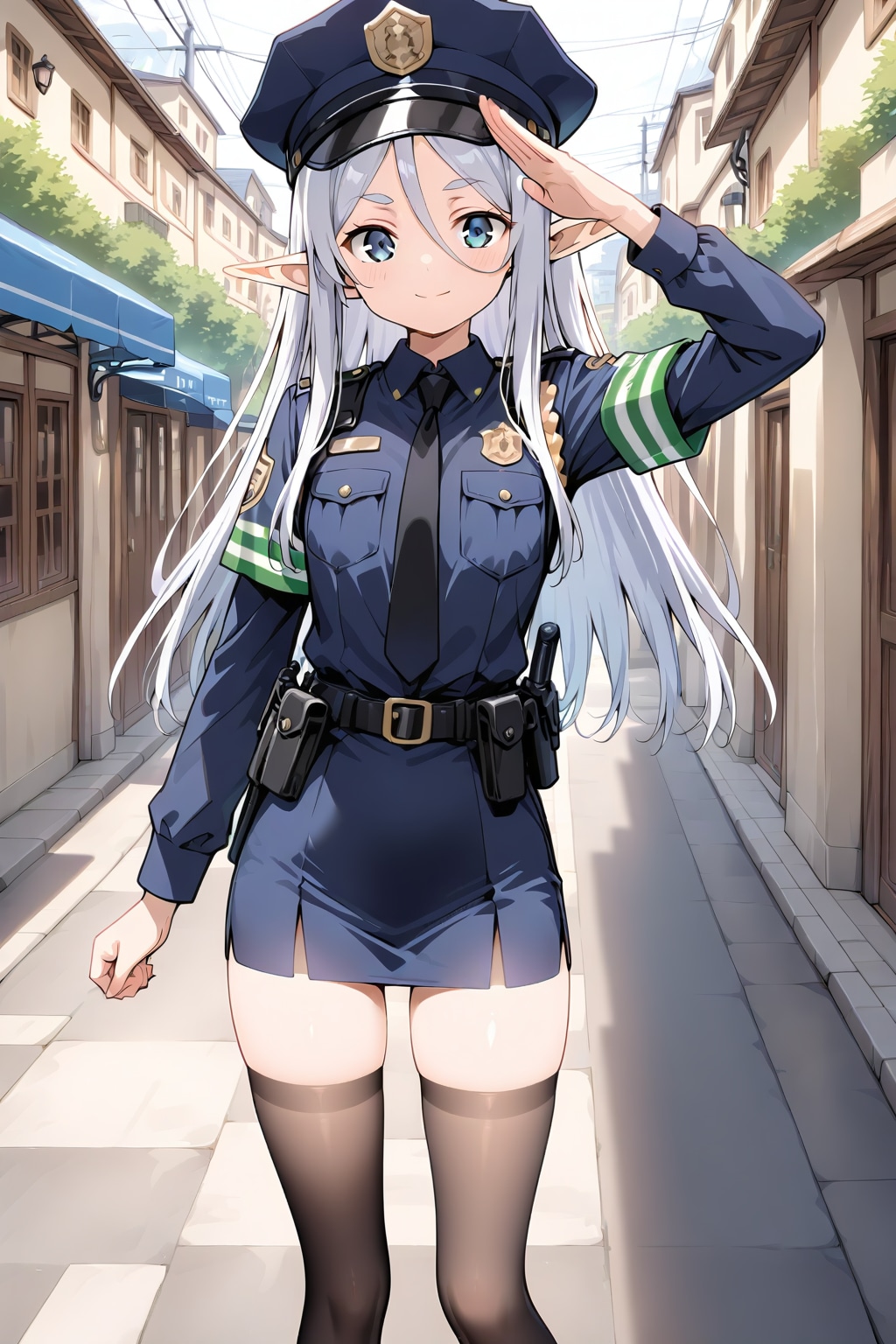 エルフな警察官 | の人気AIイラスト・グラビア