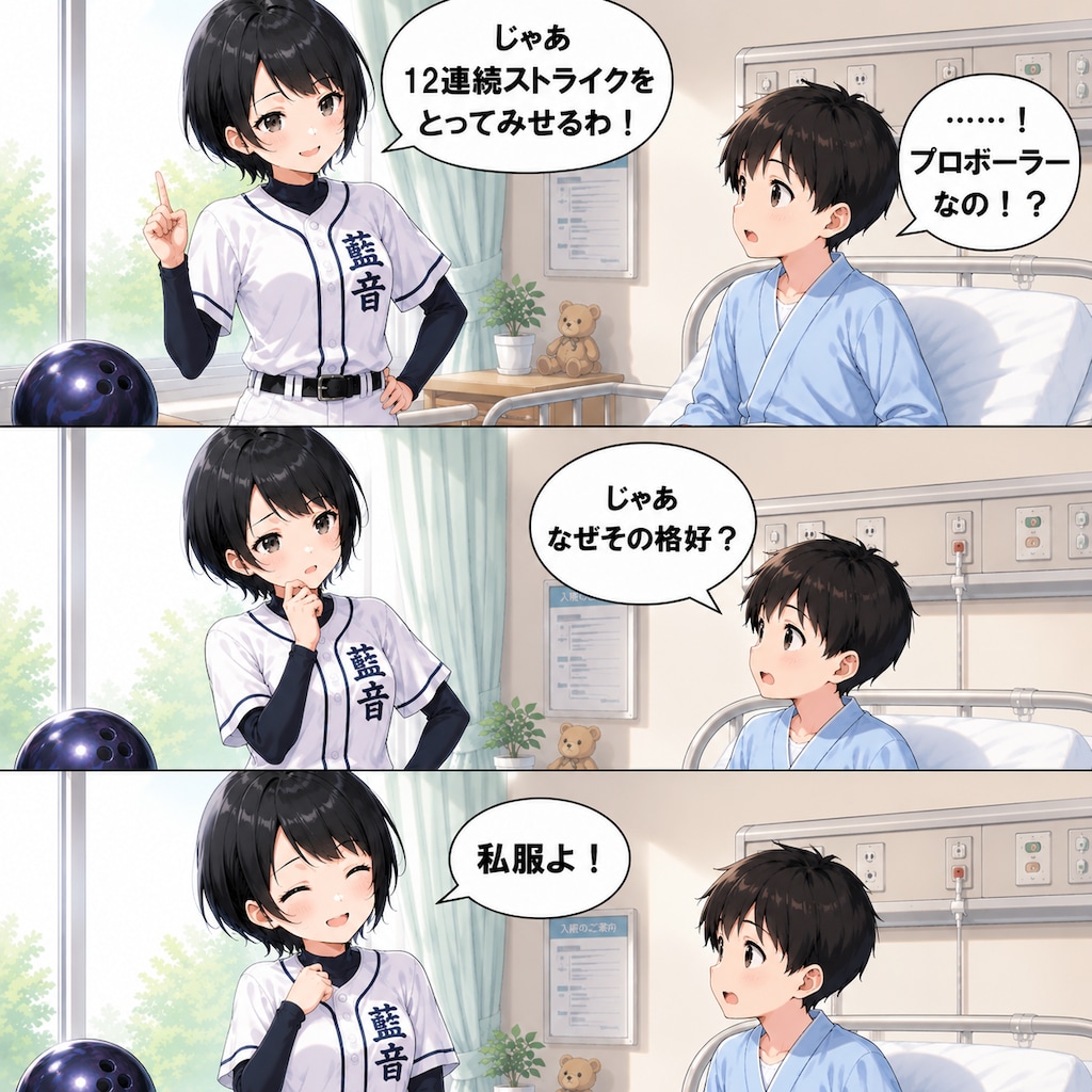男の子に手術の約束をさせる藍音ちゃん