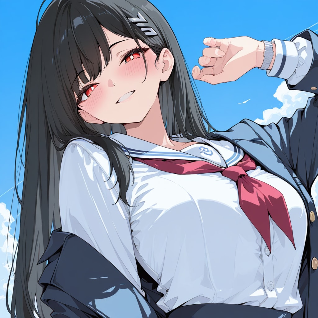 夏の日に制服崩しポーズししょ　弾