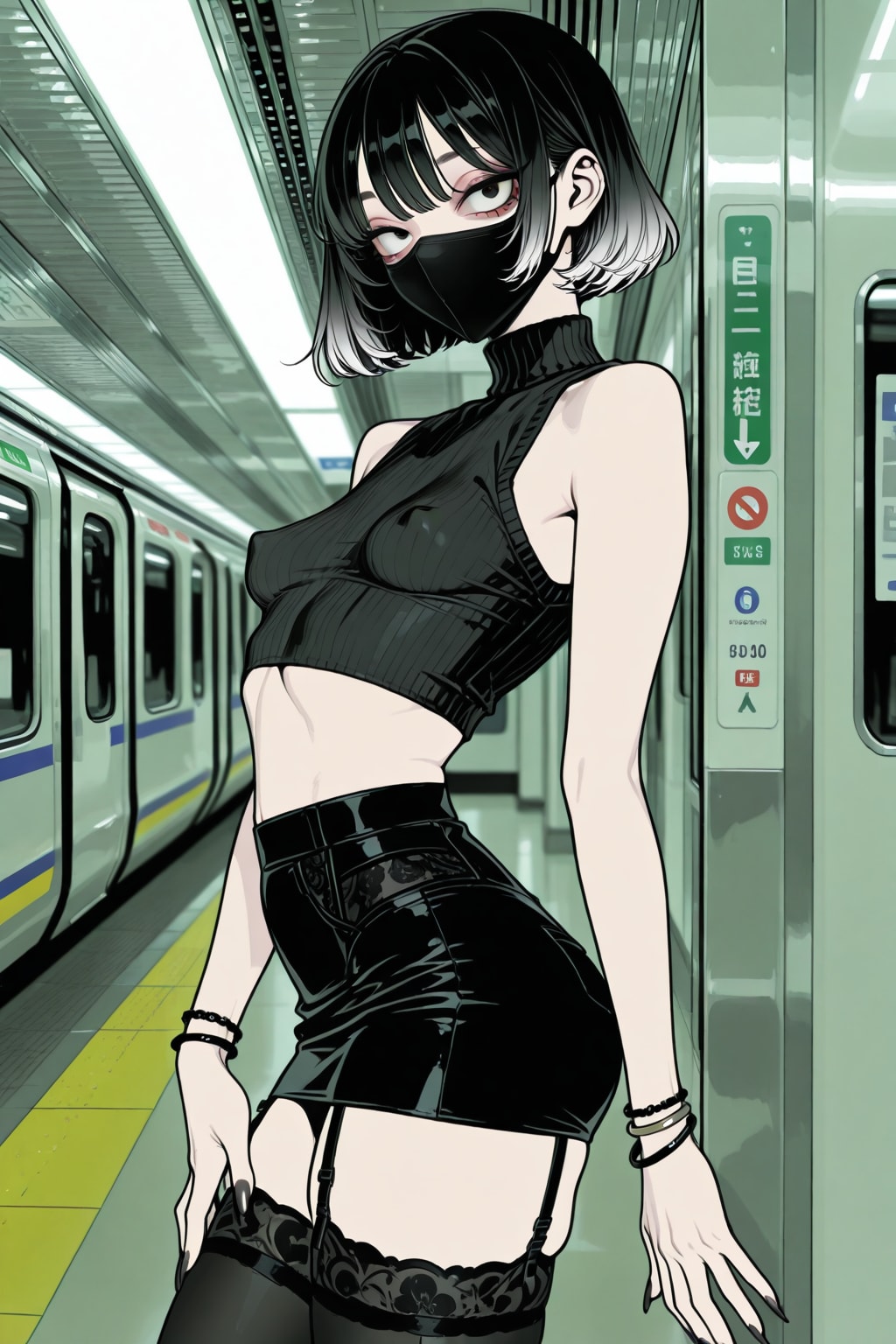 痩身のいやらしい女