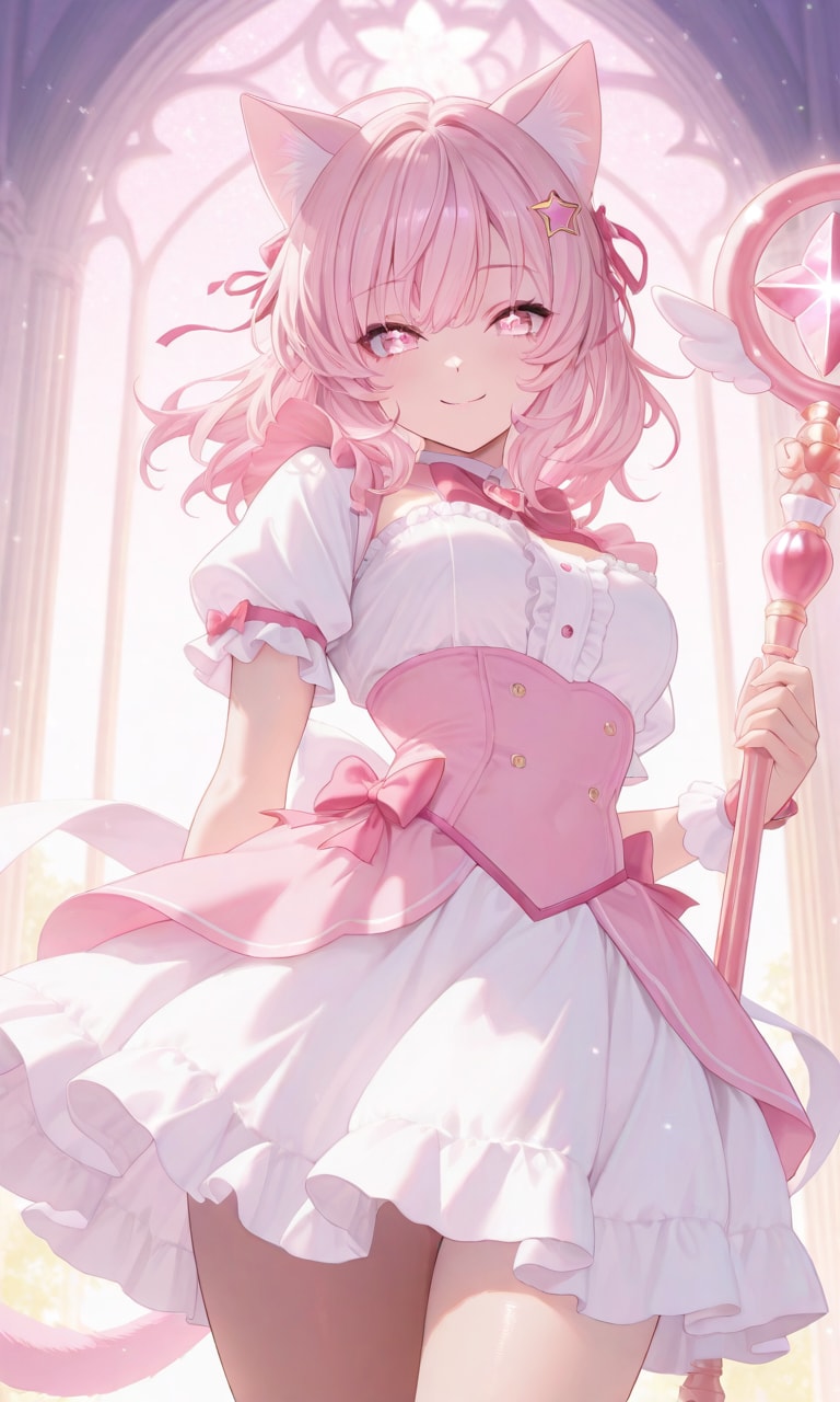 ネコミミ魔法少女 | の人気AIイラスト・グラビア