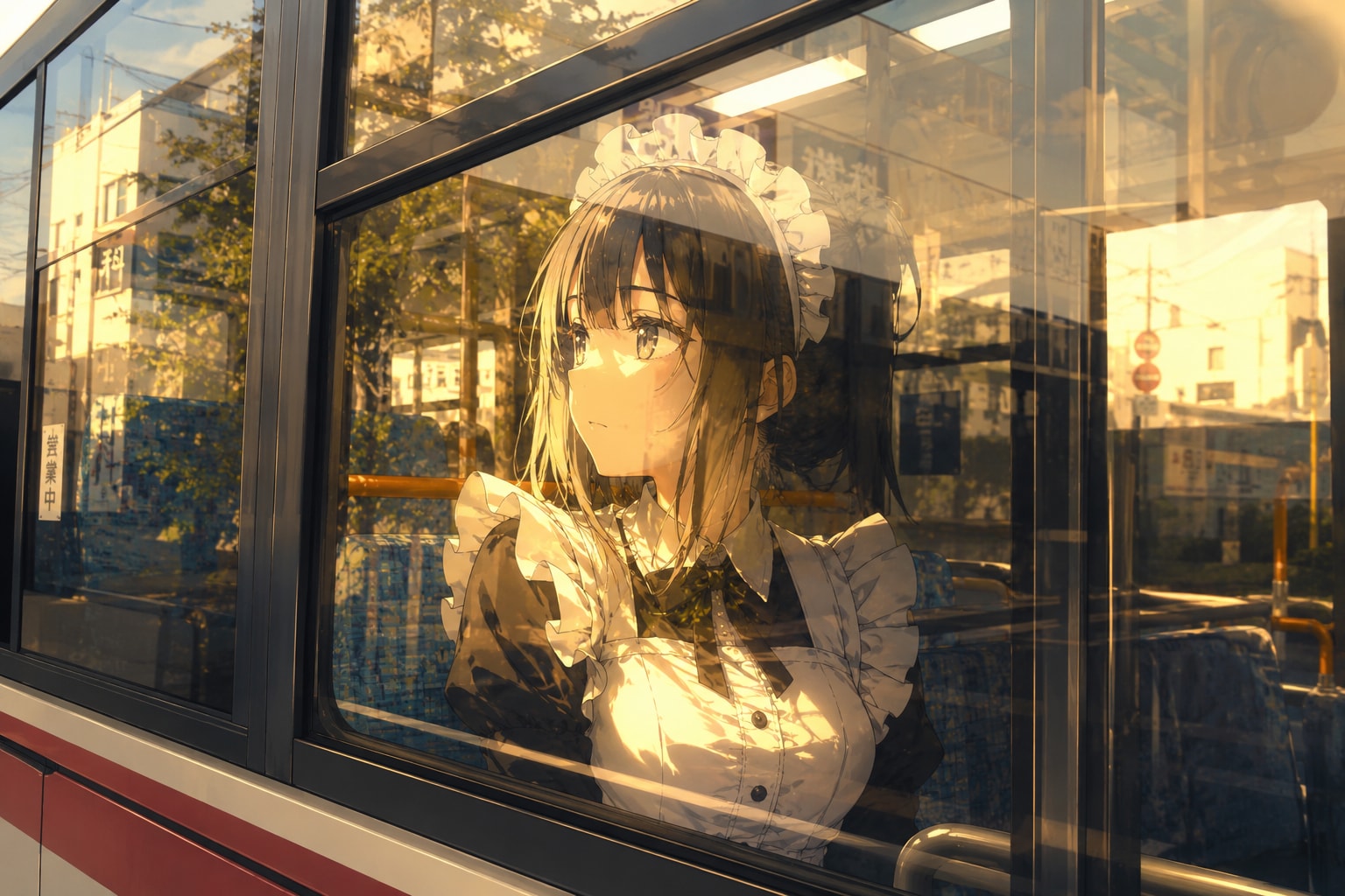 車窓のメイドさん2