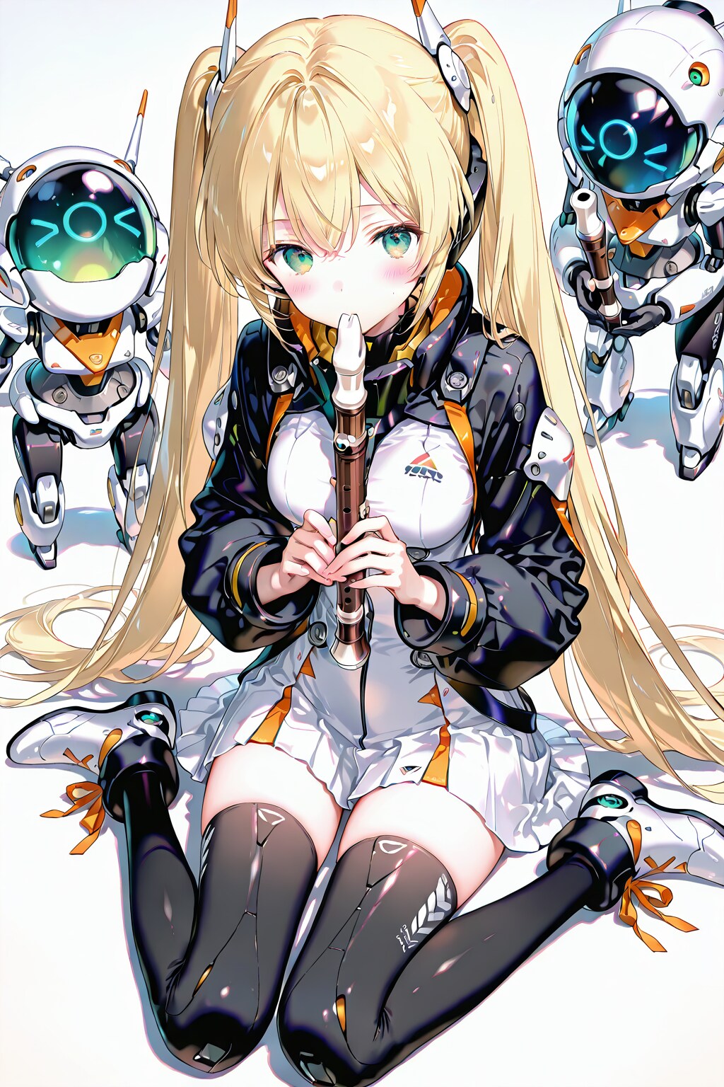 QILINちゃんにリコーダーを与える