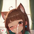緑のグローブでしごいてくれるケモミミ娘 2枚目