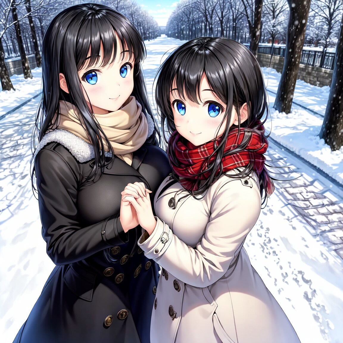 二人仲良く