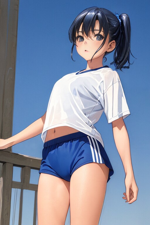 イラスト：体操服の少女４