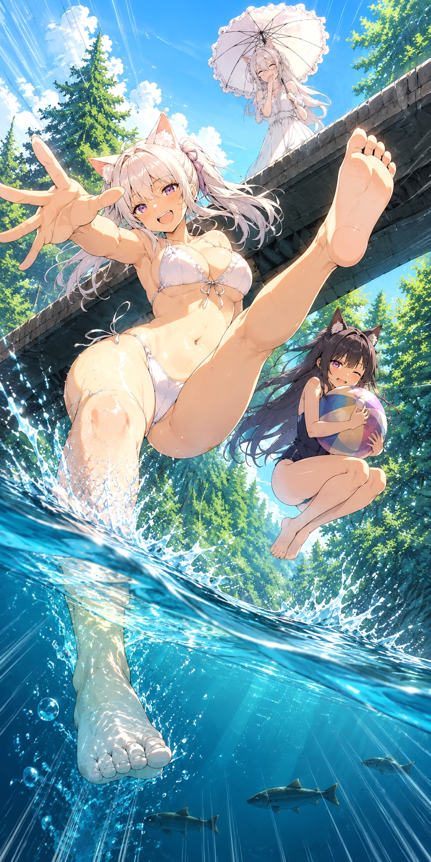 川遊び