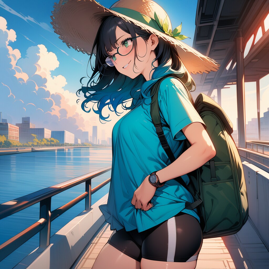 あっちにオモシロそーな工場群あるし、行ってみっかなあ？ | の人気AIイラスト・グラビア