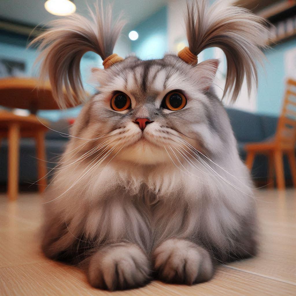ツインテール男子猫