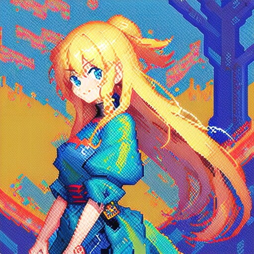 ドット絵で80年代パソゲー風美少女💻 | の人気AIイラスト・グラビア
