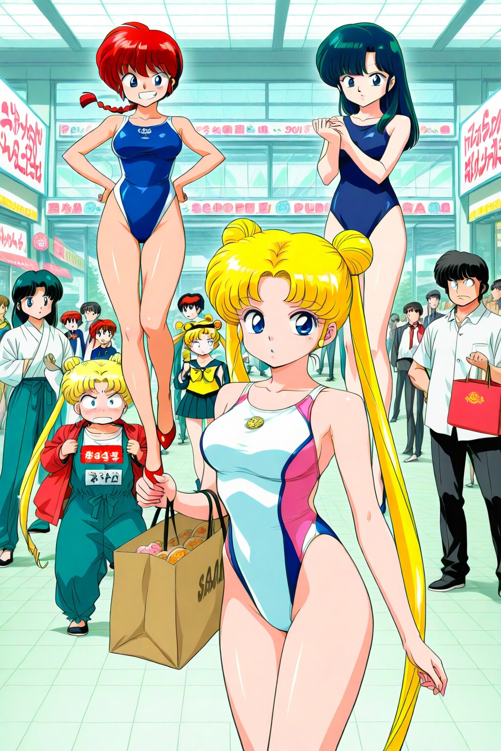 かすみ姉さん参戦！スク水モール！