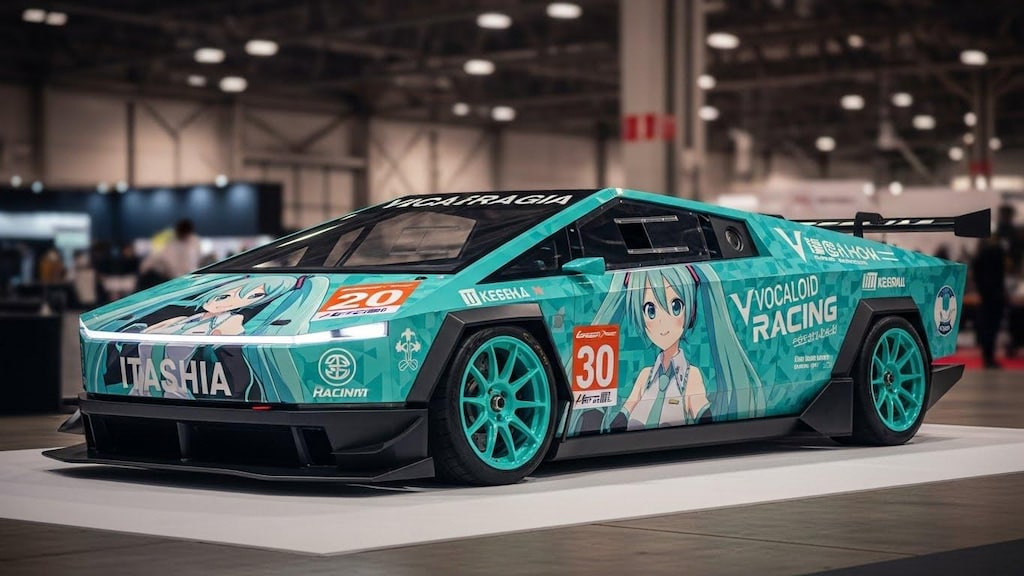 ボーカロイドレーシングテスラサイバートラックレーシングカー