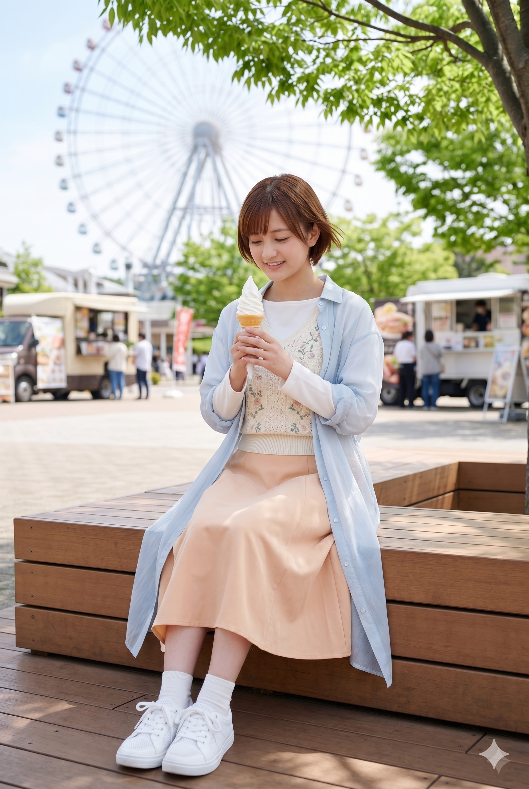 普通の美少女　ソフトクリーム