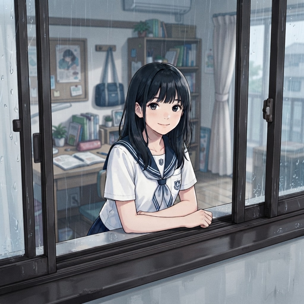 窓越しの少女 | の人気AIイラスト・グラビア