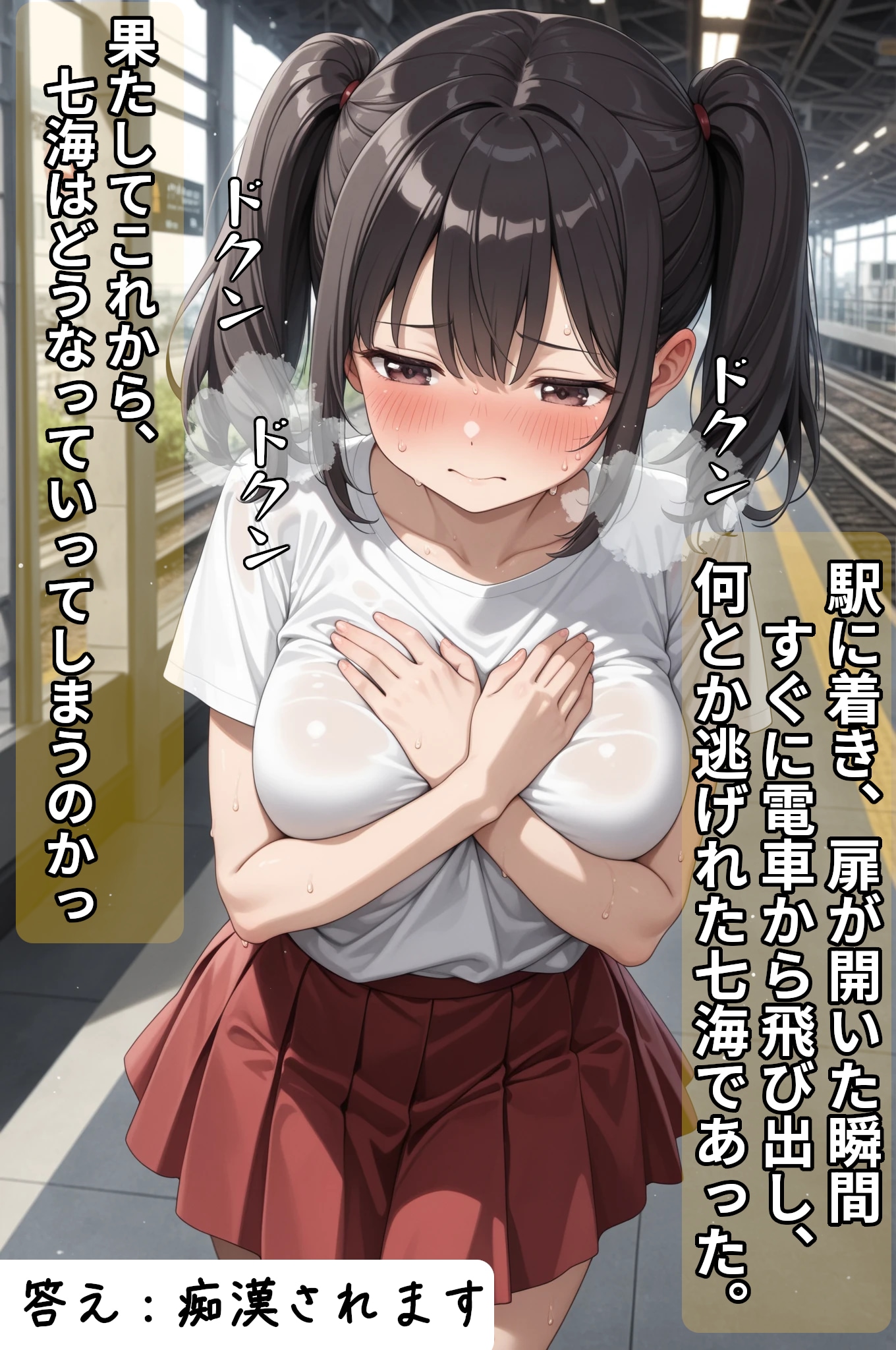 おとなしいロリ巨乳が電車で電車でキモおやじに痴〇される日常④