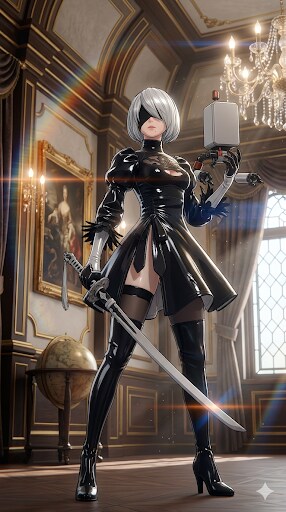 ニーアオートマタ　2B | の人気AIイラスト・グラビア