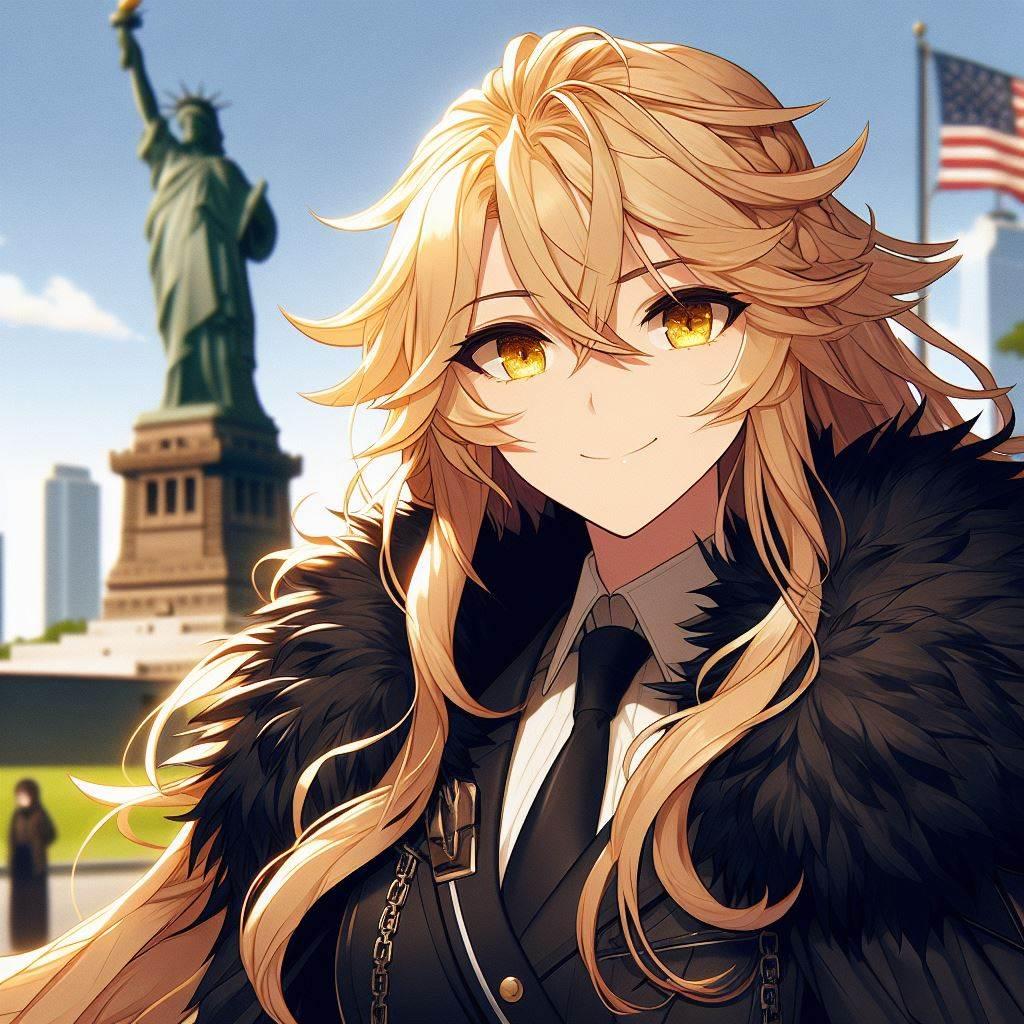 アメリカ旅行中のエリザベス
